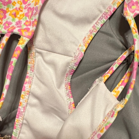 Floral Bikini Set with Pink and Yellow Accents - Picture 3 of 5